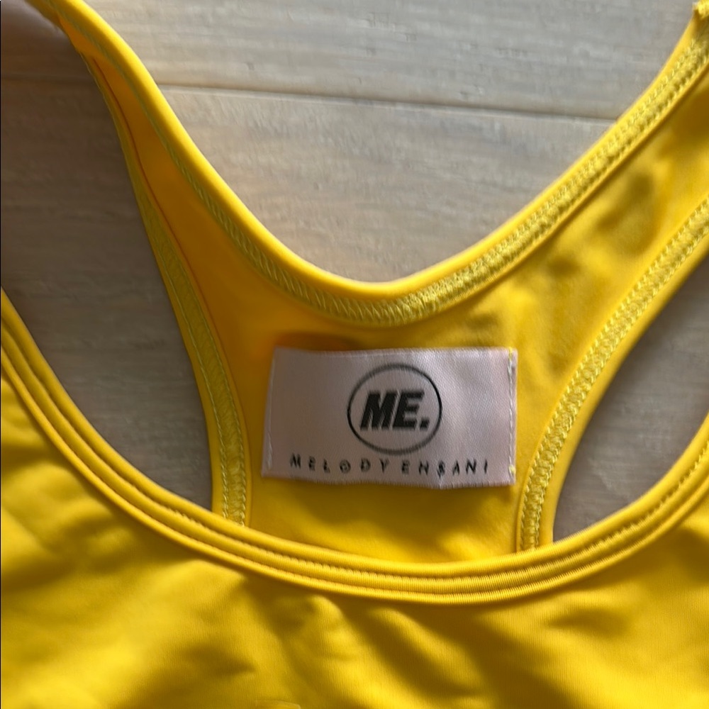 MELODY EHSANI Yellow Sports Bra